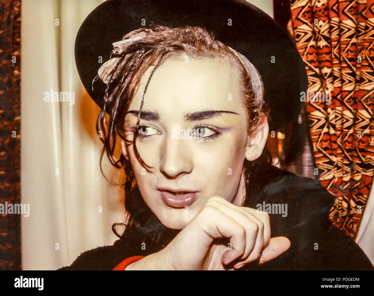 Boy George negli anni ottanta Foto Stock