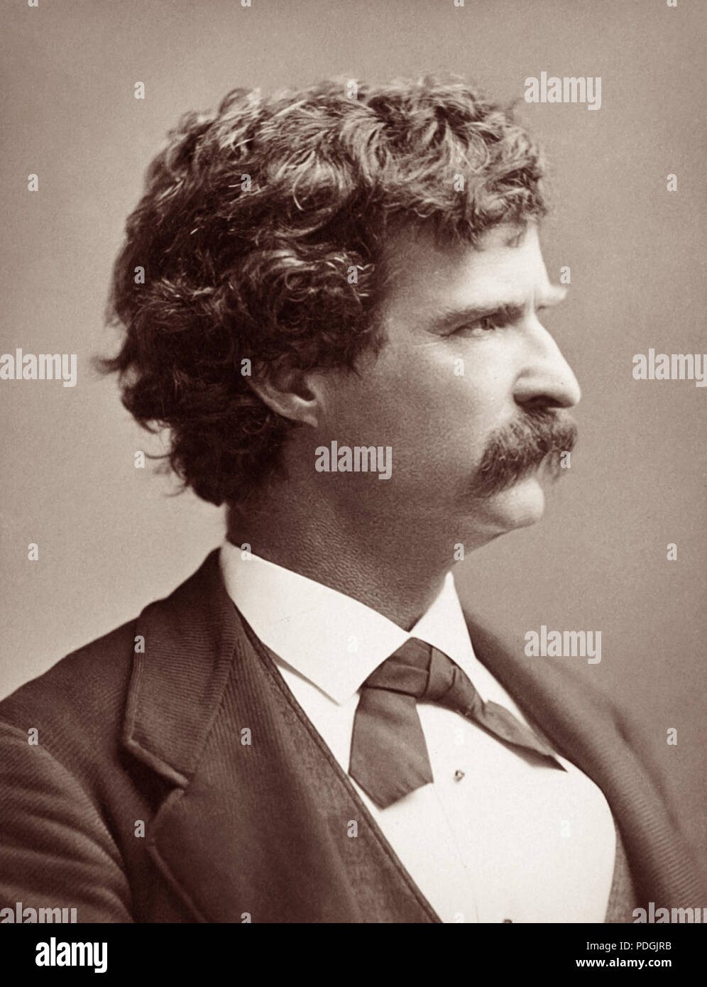 Mark Twain (Samuel Langhorne Clemens), c1880. Foto Stock