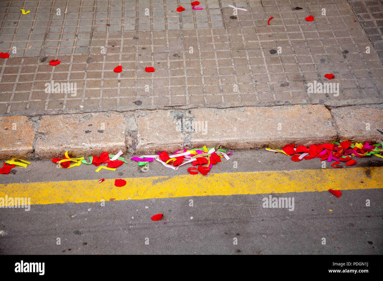 Trascorso streamers Foto Stock