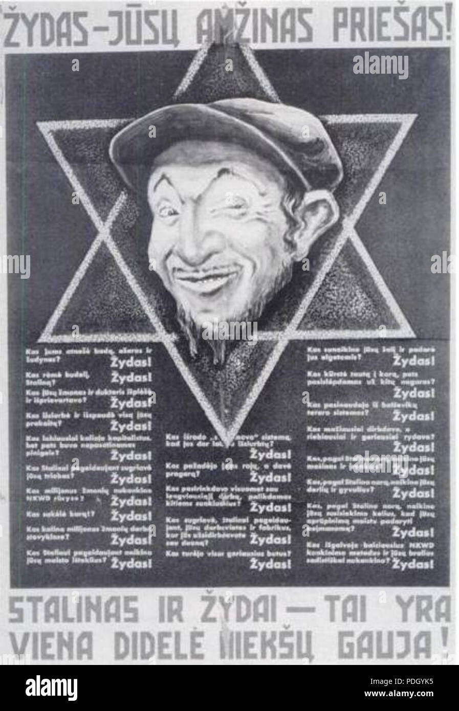 234 nazista poster Lituano Foto Stock