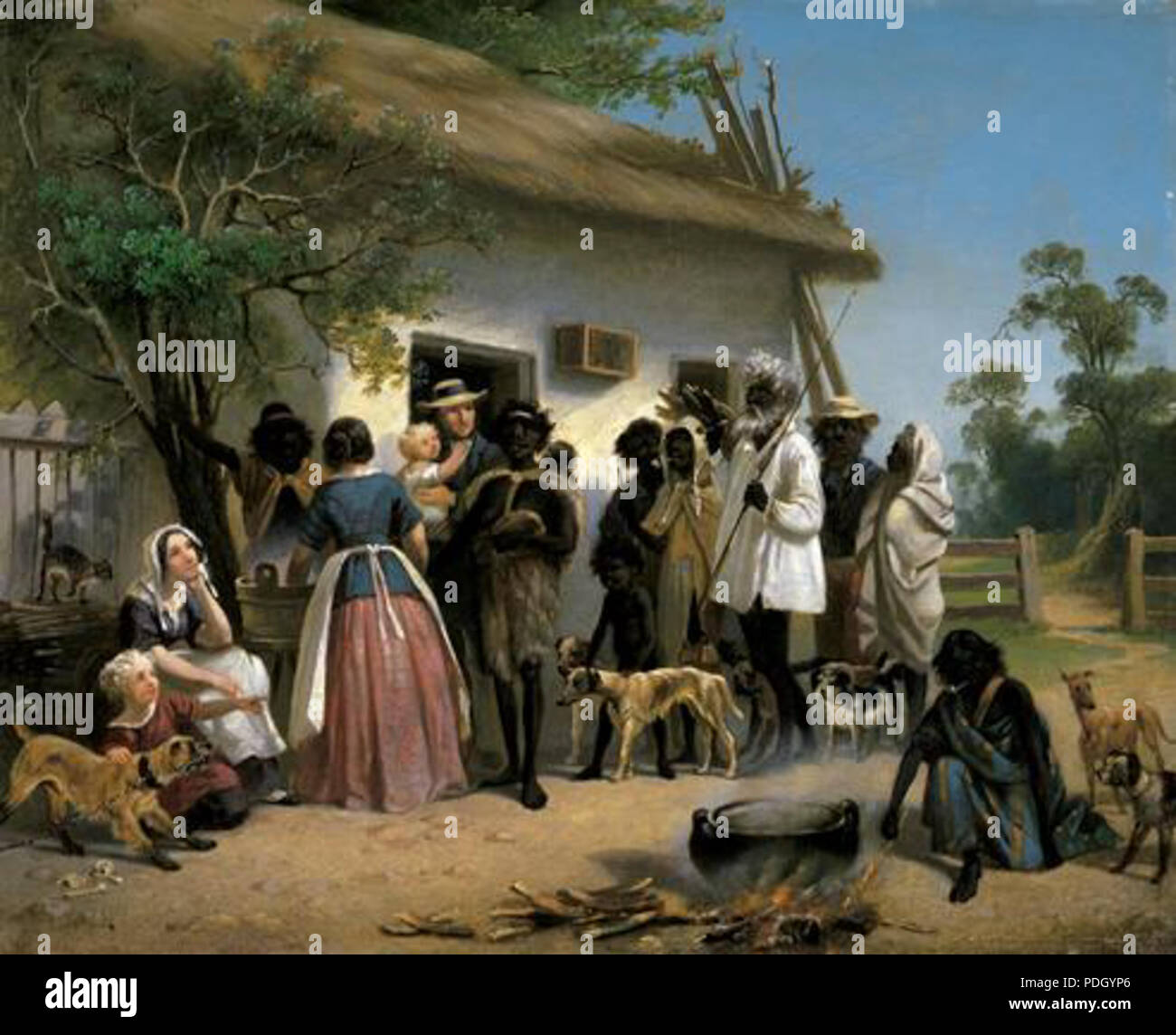 12 Alexander Schramm - una scena in Sud Australia, 1850 Foto Stock 12 Alexander Schramm - una scena in Sud Australia, 1850 Foto Stock
