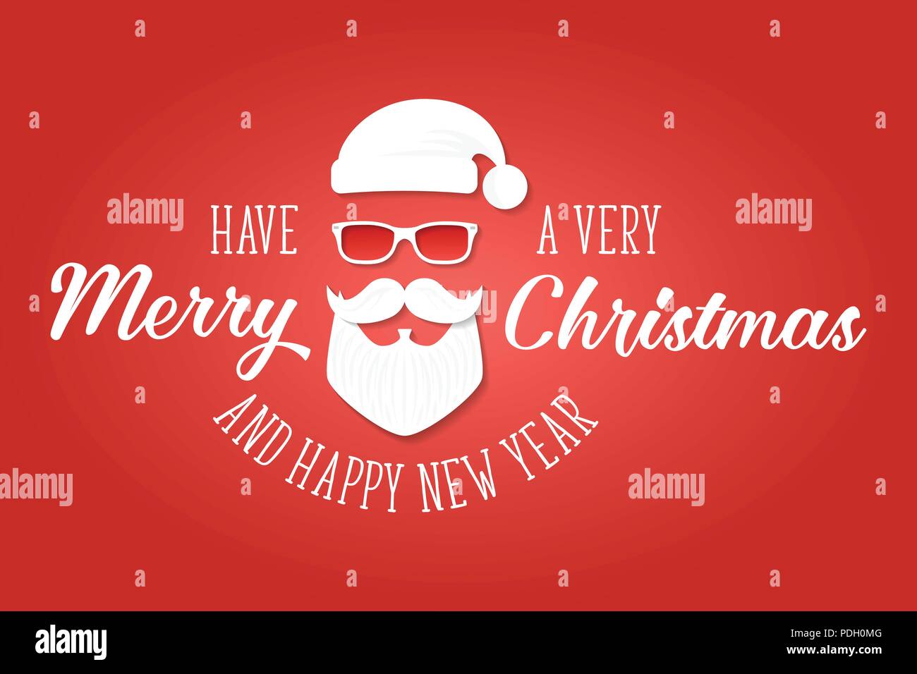 Hanno un buon Natale e felice anno nuovo. Illustrazione Vettoriale. Xmas design per esempio schede di saluti, inviti, banner e volantini. Illustrazione Vettoriale