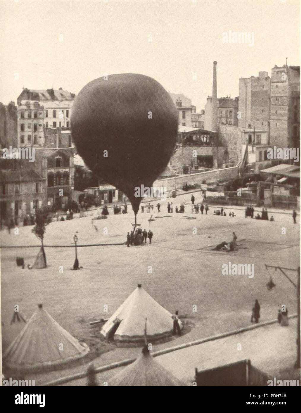 295 Assedio di Parigi 1870 palloncino Foto Stock