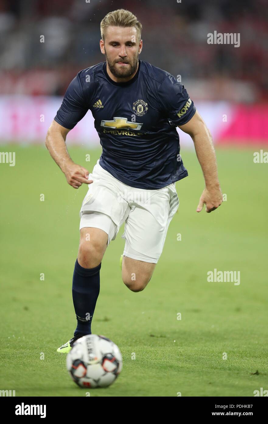 Firo Calcio, 05.08.2018 Test match stagione 2018/2019 FC Bayern Monaco - Manchester United 1: 0 singola azione, Luca Shaw | Utilizzo di tutto il mondo Foto Stock