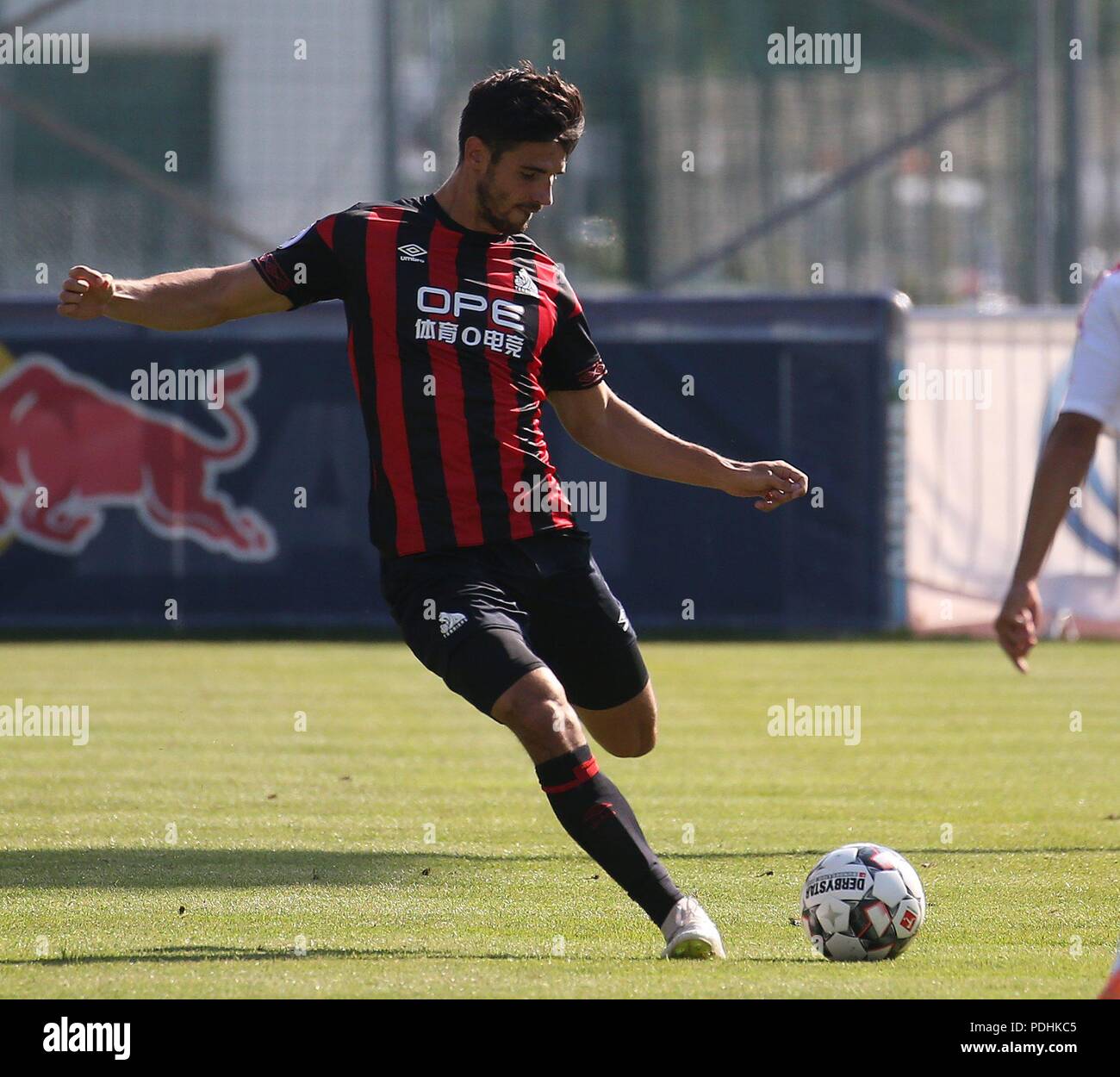 Firo Fuvuball, calcio, 03.08.2018 Prima Bundesliga, stagione 2018/2019 Test match RB Red Bull Leipzig - Huddersfield Christopher Schindler a singola azione di utilizzo | in tutto il mondo Foto Stock