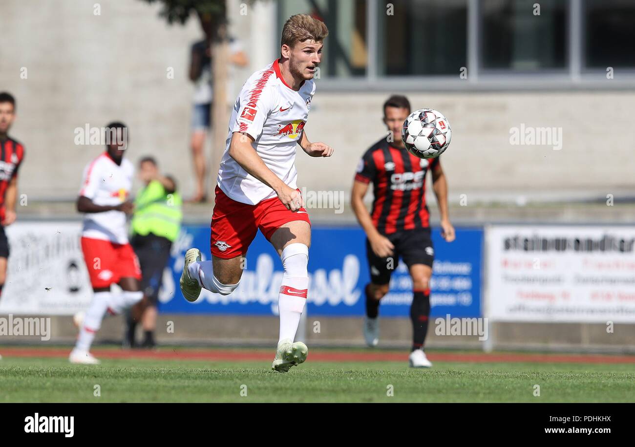 Firo calcio, calcio, 03.08.2018 Prima Bundesliga, stagione 2018/2019 Test match RB Red Bull Leipzig - Huddersfield singola azione, Timo Werner. | Utilizzo di tutto il mondo Foto Stock