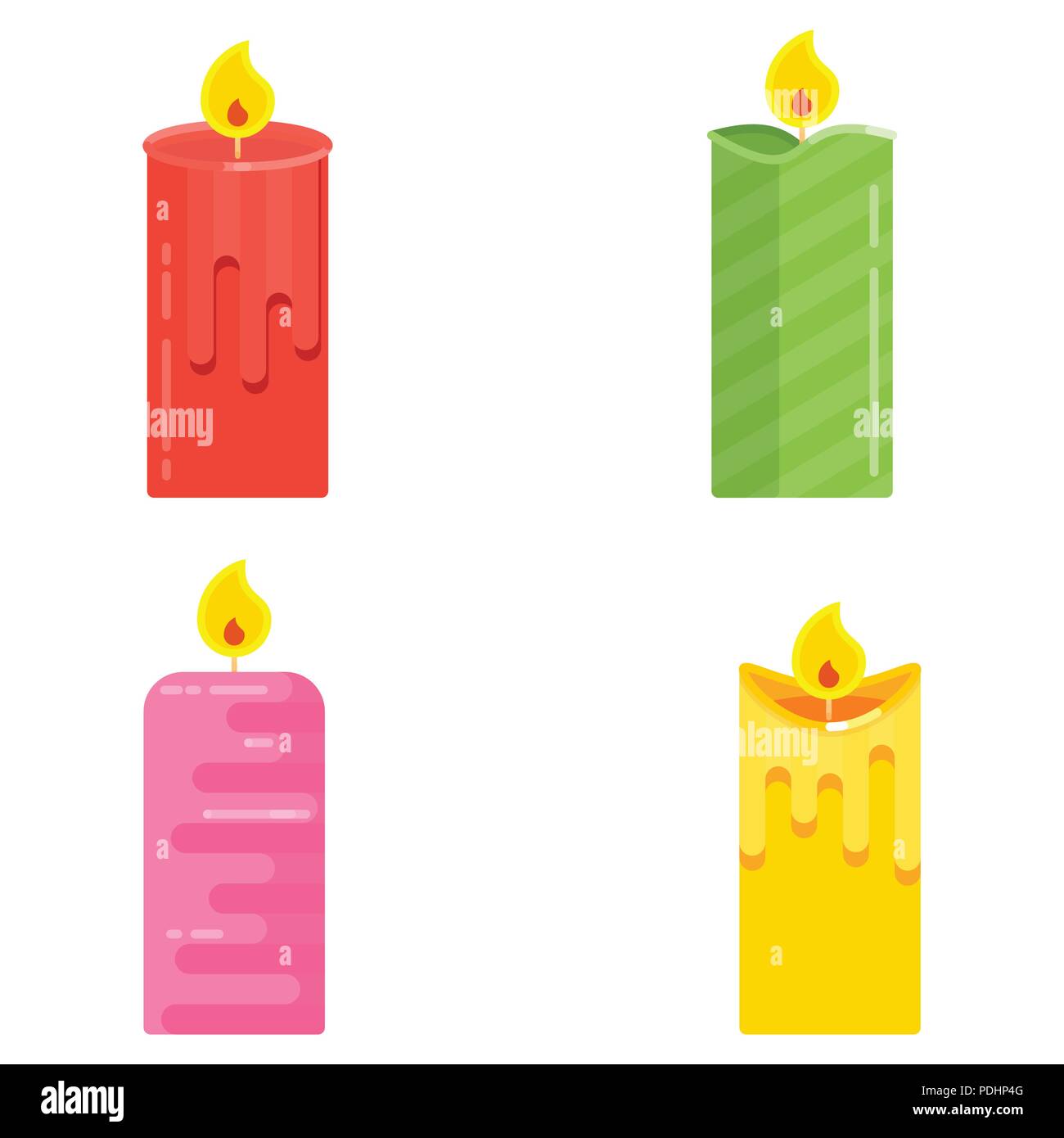 Concetto di candelabro fiammeggiante, il cristianesimo attributi, decorazione di Natale. Illustrazione Vettoriale