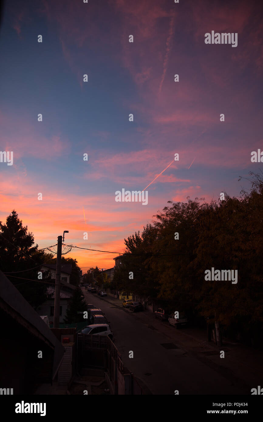 La masterizzazione di tramonto Foto Stock