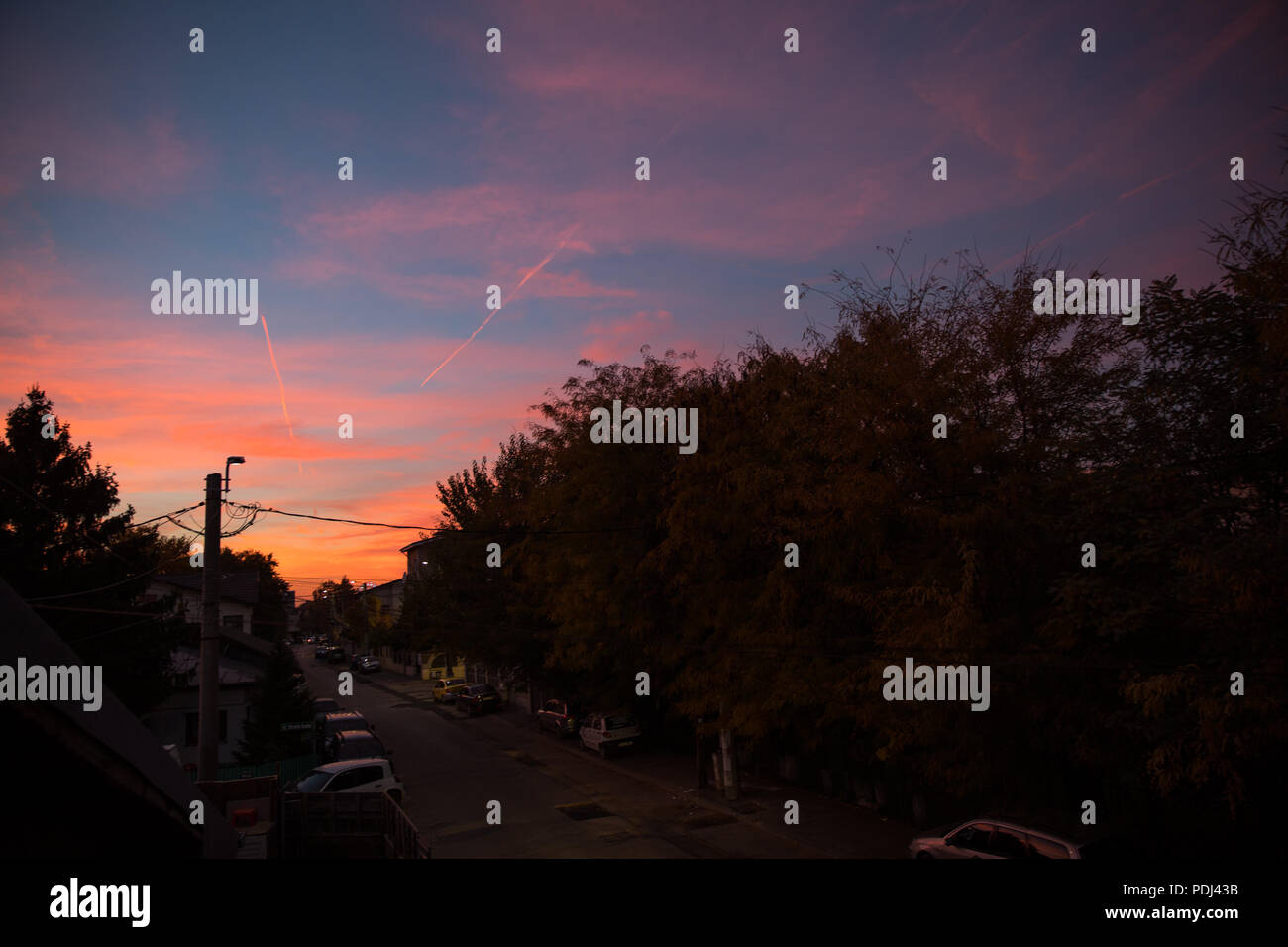 La masterizzazione di tramonto Foto Stock