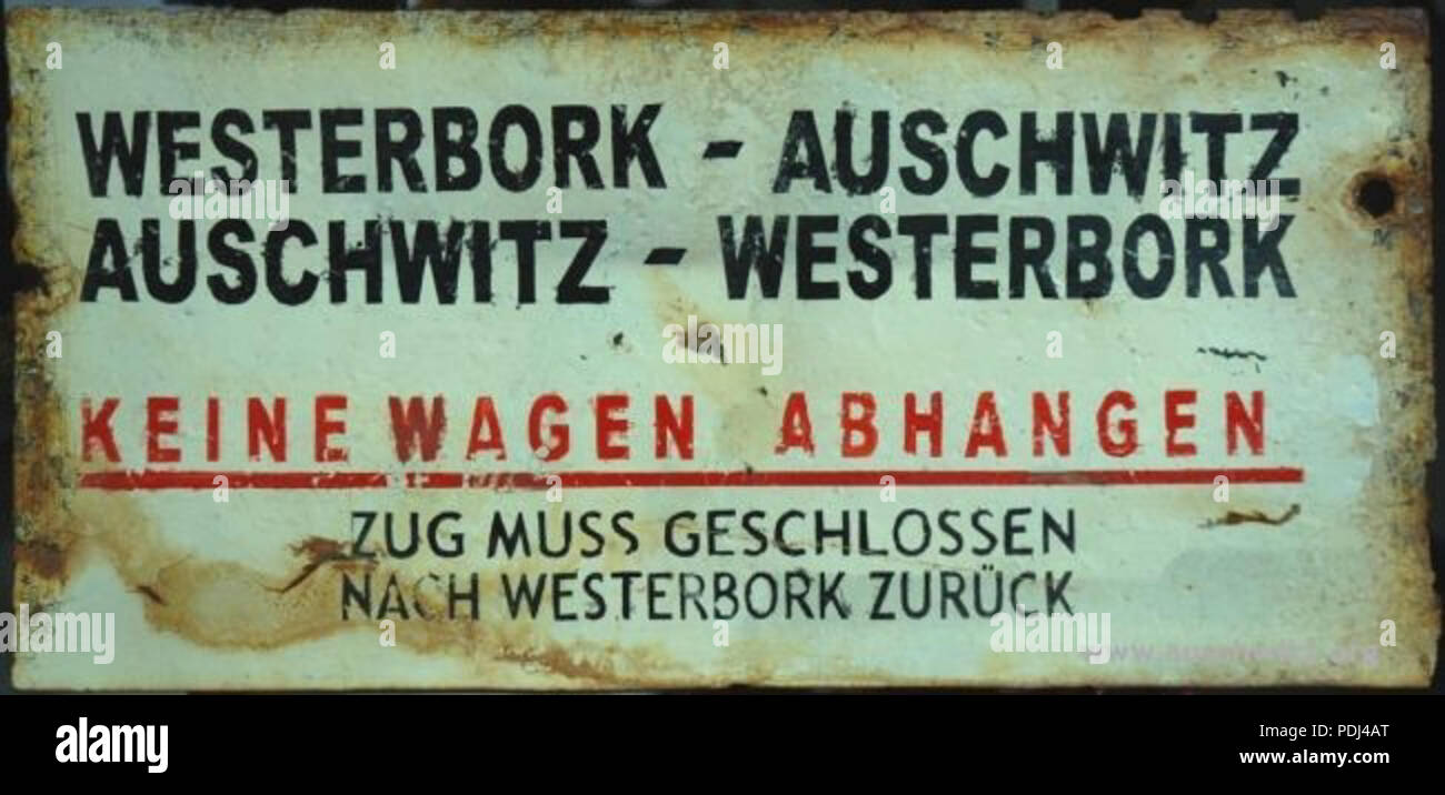 359 Treinbord Westerbork-Auschwitz Auschwitz Museo di Stato Foto Stock