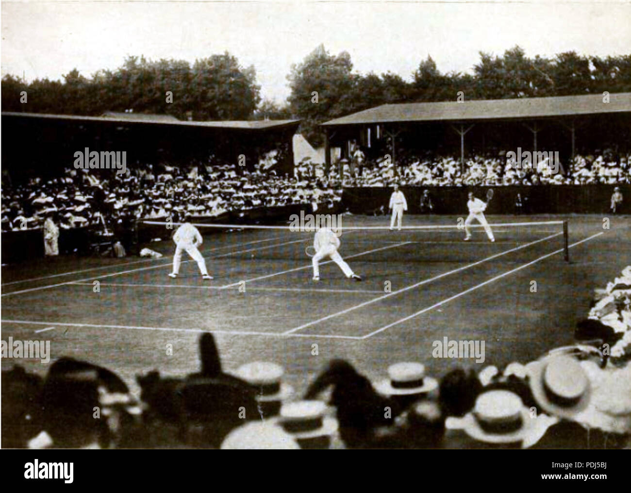 379 Wimbledon uomini doppio, 1906 dohertys vs s h smith e f l riseley Foto Stock
