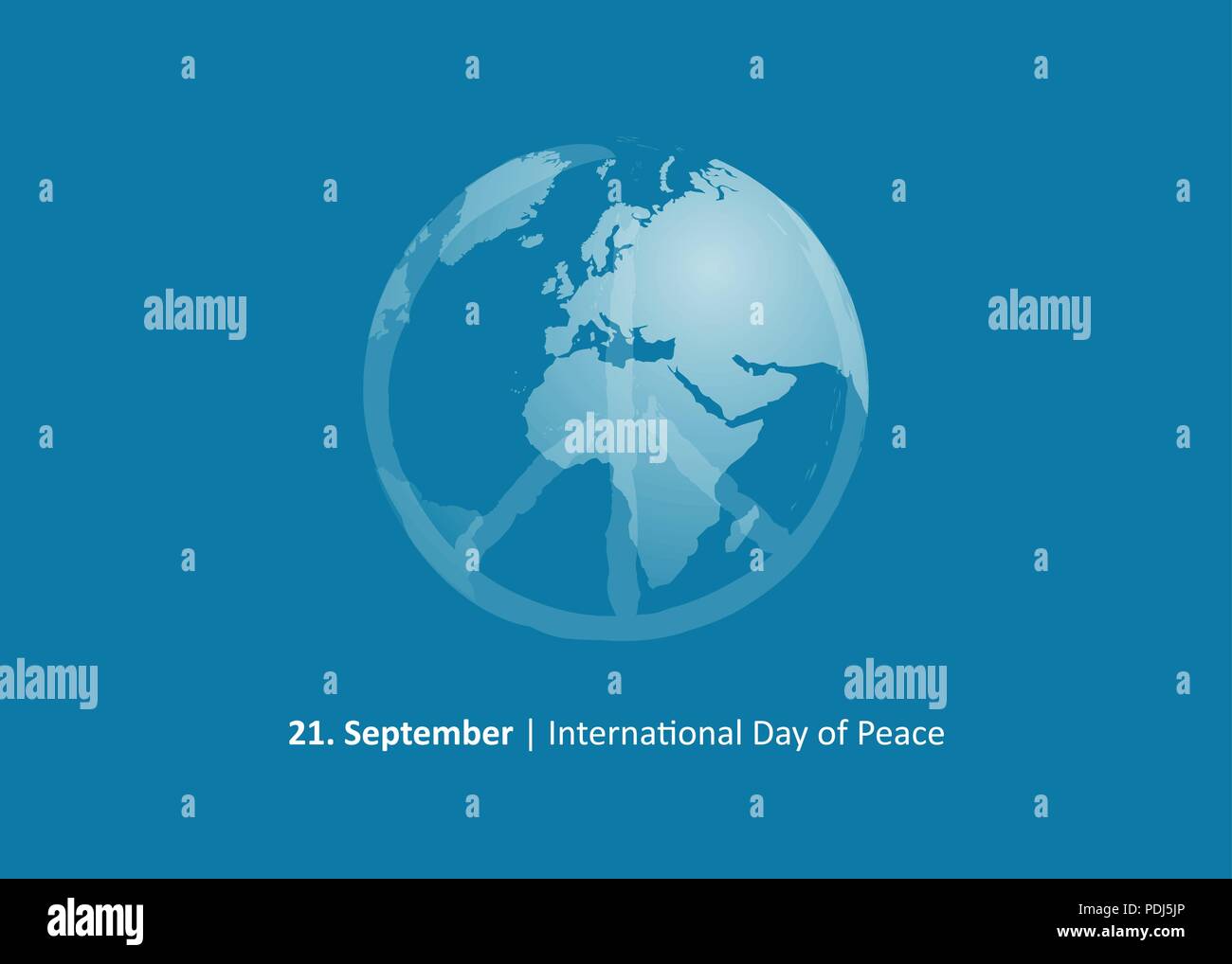 Giornata internazionale della pace 21 settembre illustrazione vettoriale Illustrazione Vettoriale