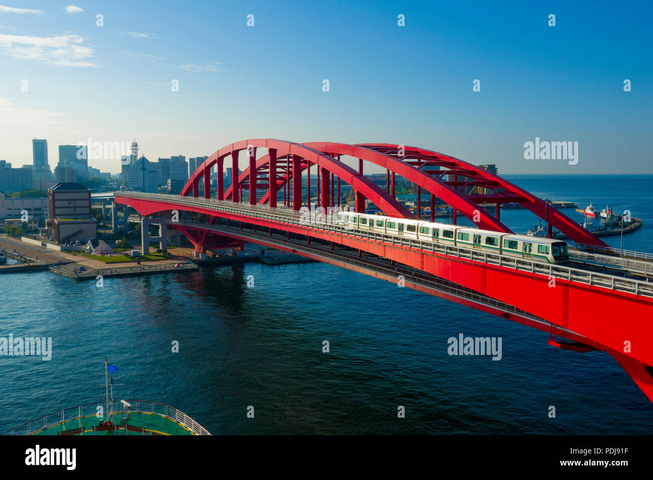 Kobe Giappone skyline dalla porta Asia Foto Stock