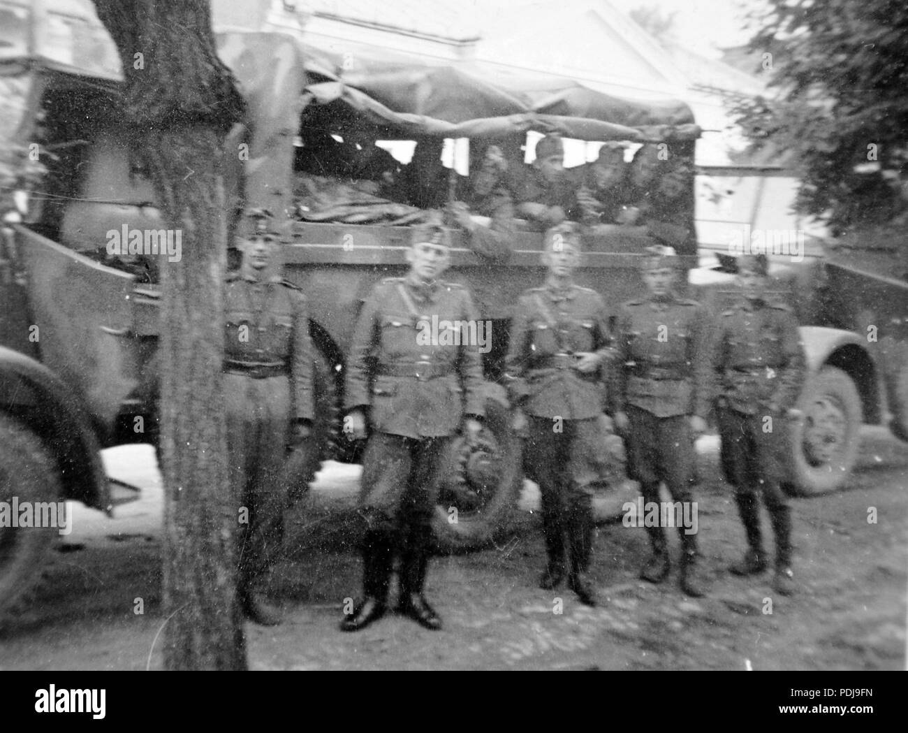 216 Magyar Királyi Honvédség 38M Rába Botond terepjáró rajgépkocsi. Fortepan 4695 Foto Stock