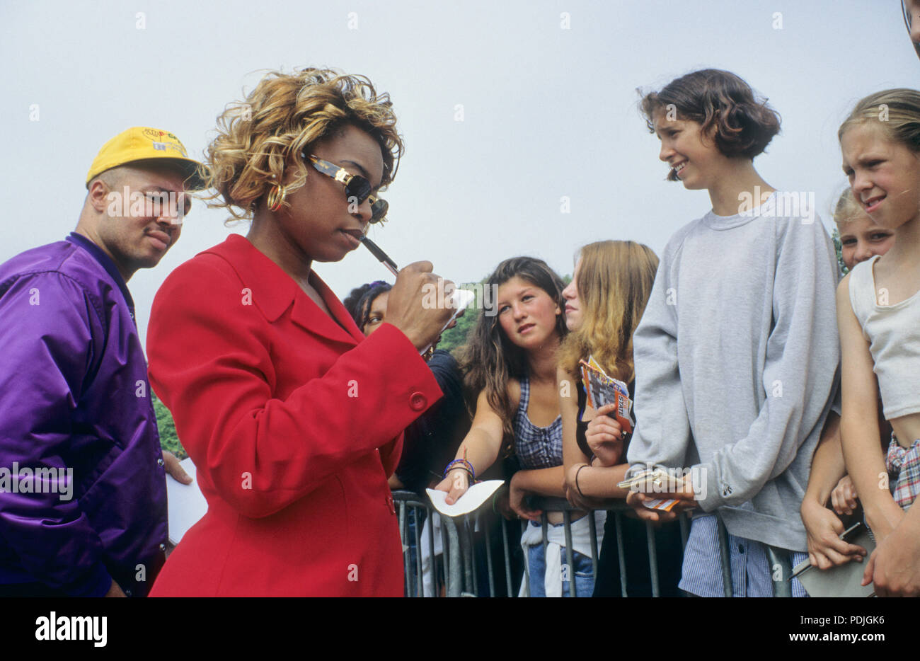 rainie lassiter BBC radio 1 One Roadshow 18 agosto 1996 Paignton Devon De'Lacy Foto Stock