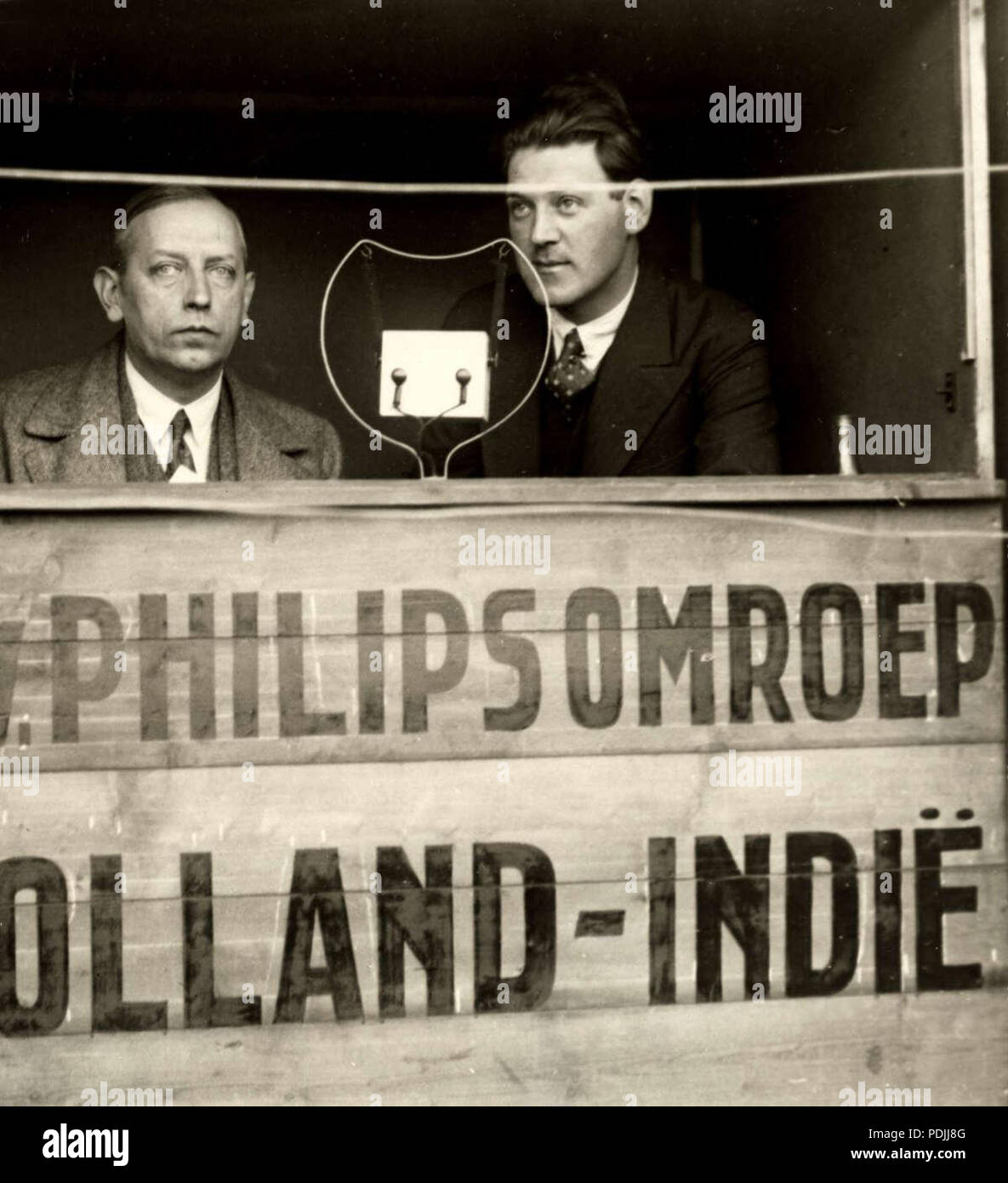 361 Uitzending van een voetbalwedstrijd porta verslaggevers twee van de PHOHI Foto Stock