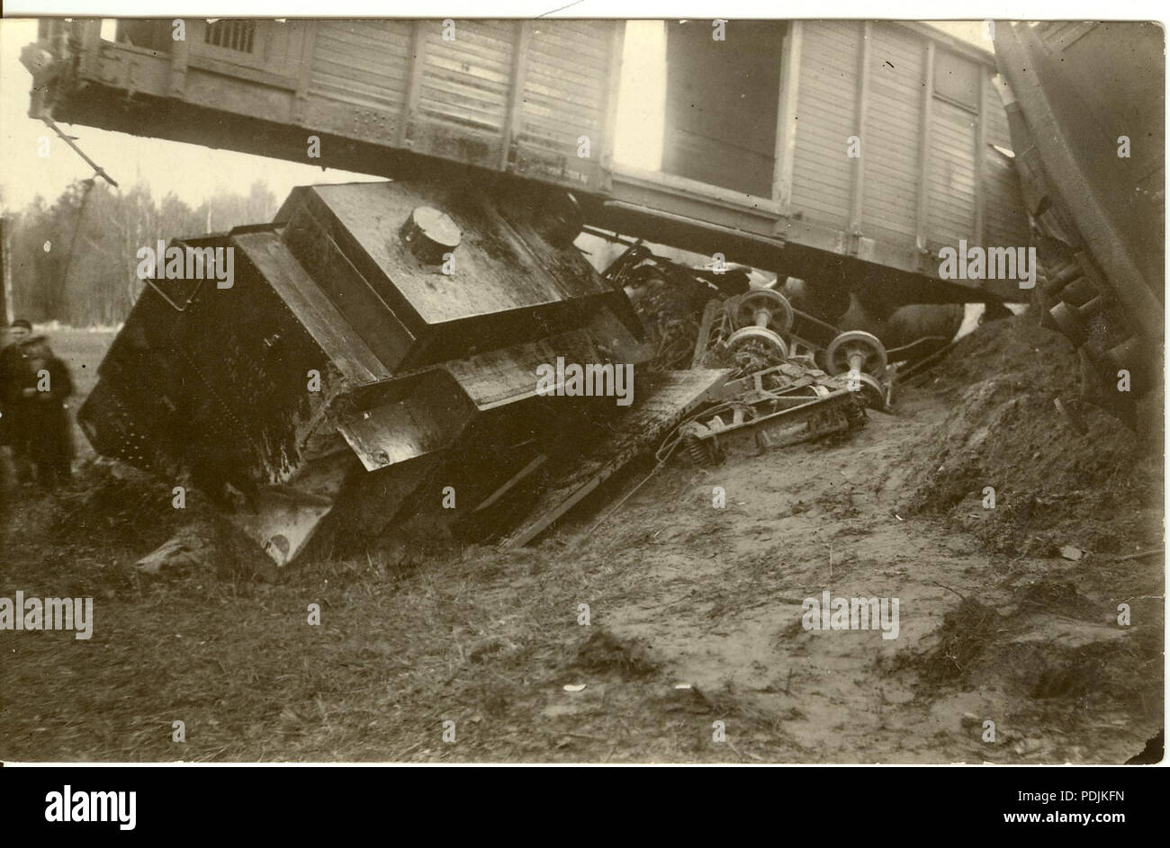 373 Võhma-Olustvere raudtee õnnetus 1936-2 Foto Stock