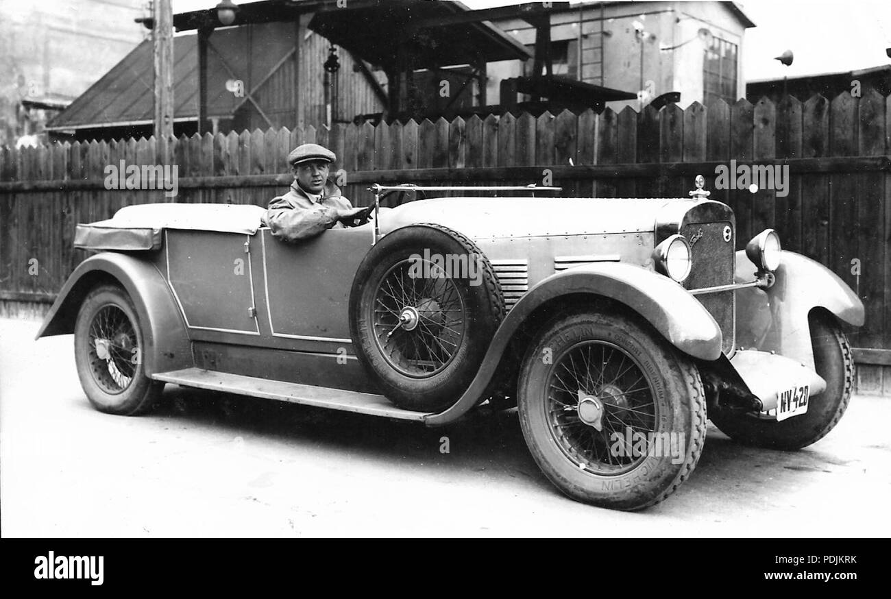 375 Walter 6-B (1929), J.Knapp po vítězství na Zbraslav-Jíloviště Foto Stock