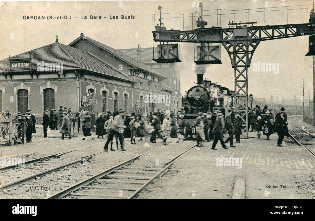 191 L'H - GARGAN - La Gare - Les Quais Foto Stock