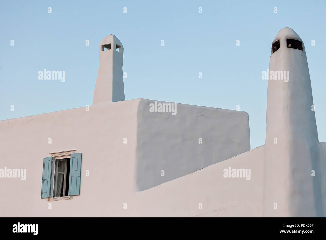 Tipica isola greca di Cicladi architettura. Immagine di stock. Foto Stock