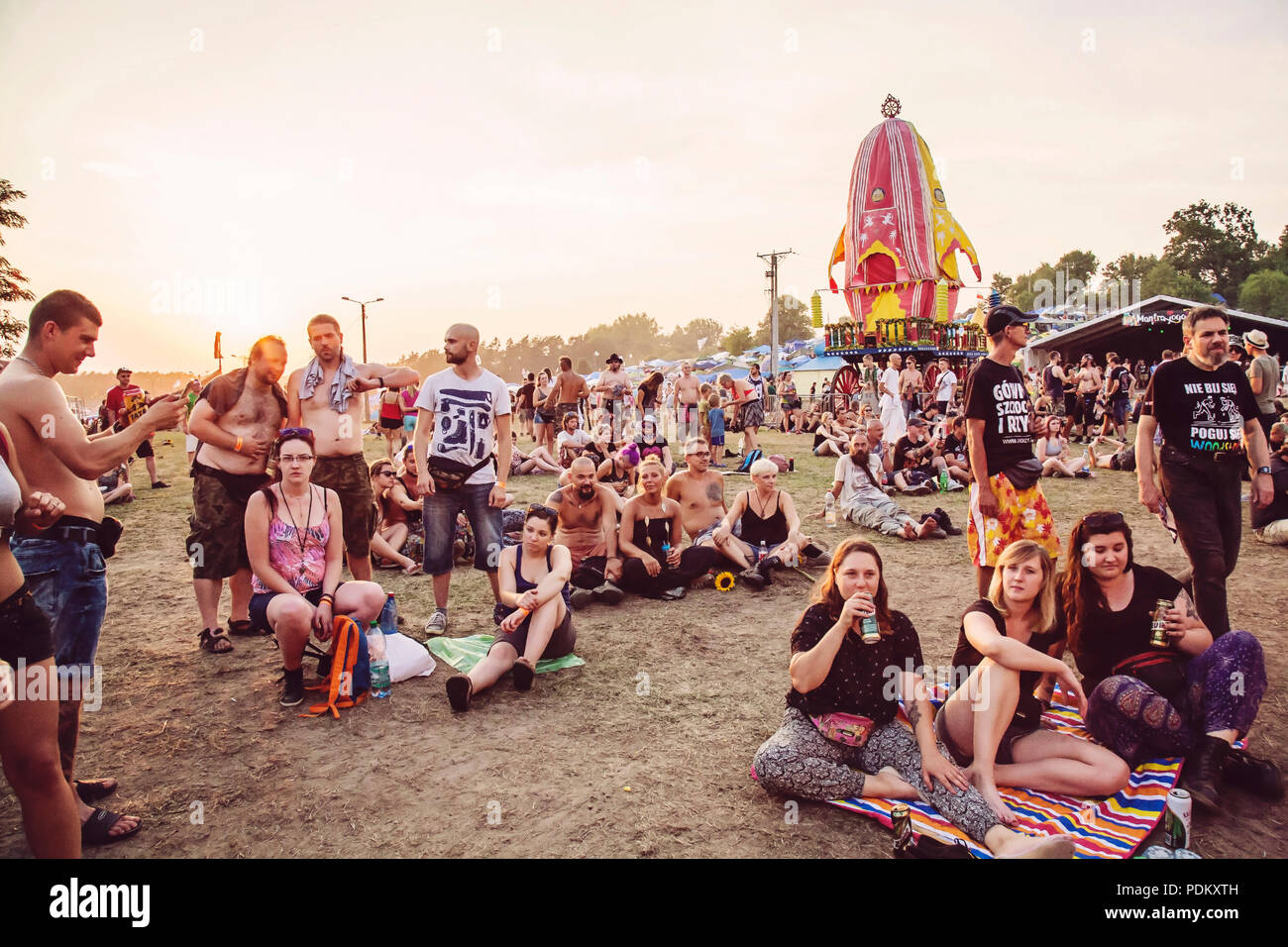 Kostrzyn nad Odra, Polonia, agosto 4, 2018 Woodstock Polonia Rock Festival persone Foto Stock