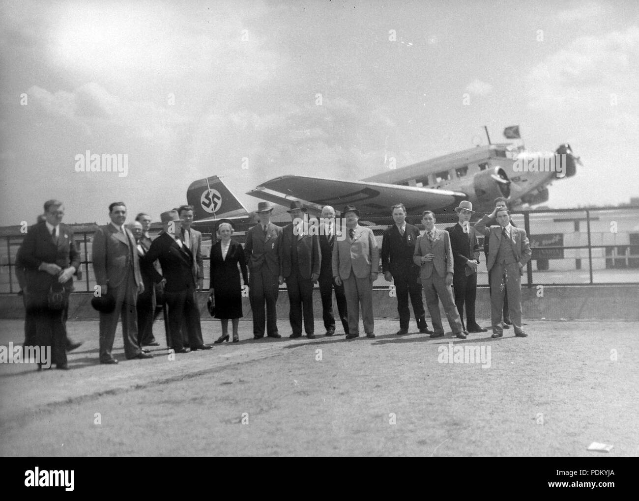 8 Tempelhof repülőtér. Fortepan 14422 Foto Stock