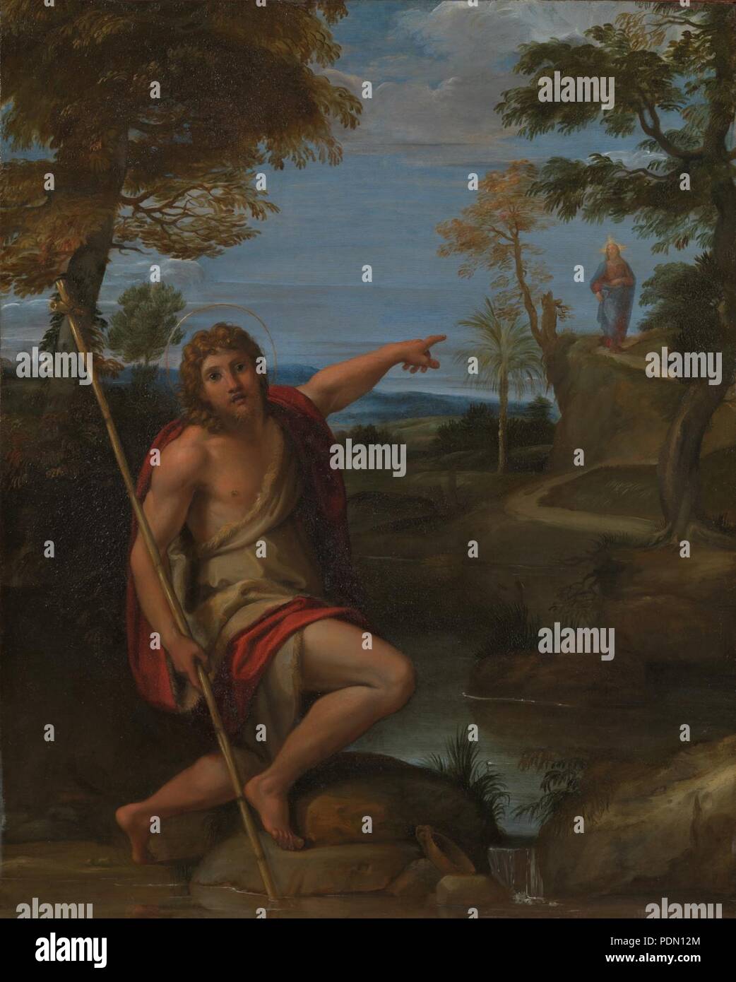 Annibale Carracci - San Giovanni Battista testimone orsi. Foto Stock