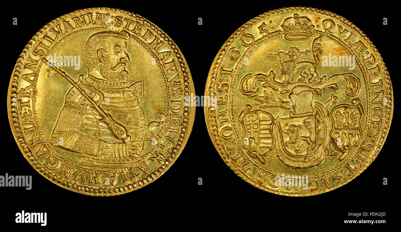 359 Transilvania 1605 10 Ducat moneta in oro Foto Stock