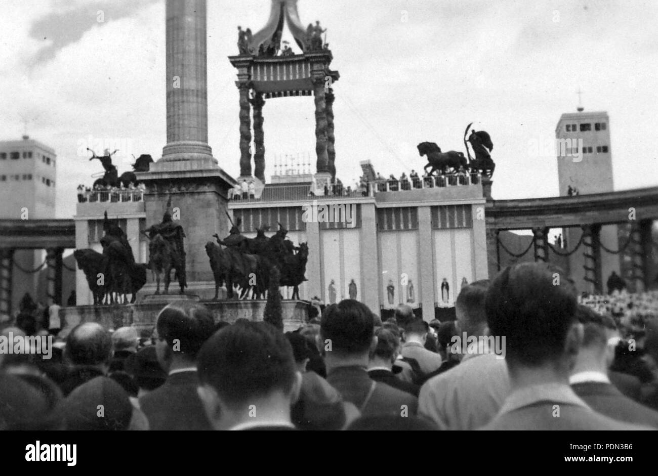 5 Hősök tere, Eucharisztikus Világkongresszus. Fortepan 8283 Foto Stock