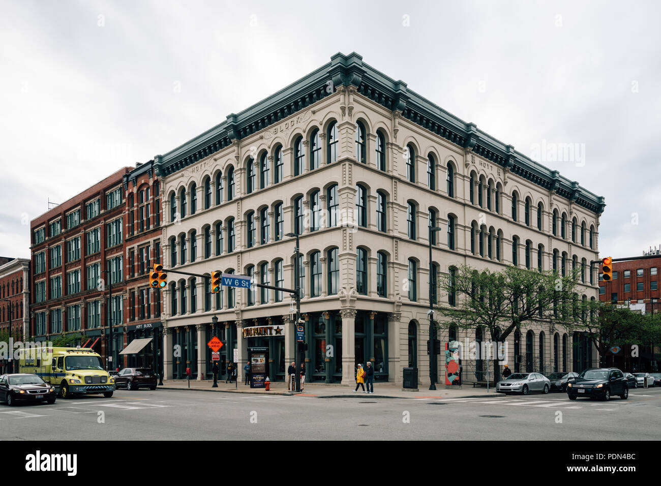 Architettura del Warehouse District, Cleveland, Ohio Foto Stock
