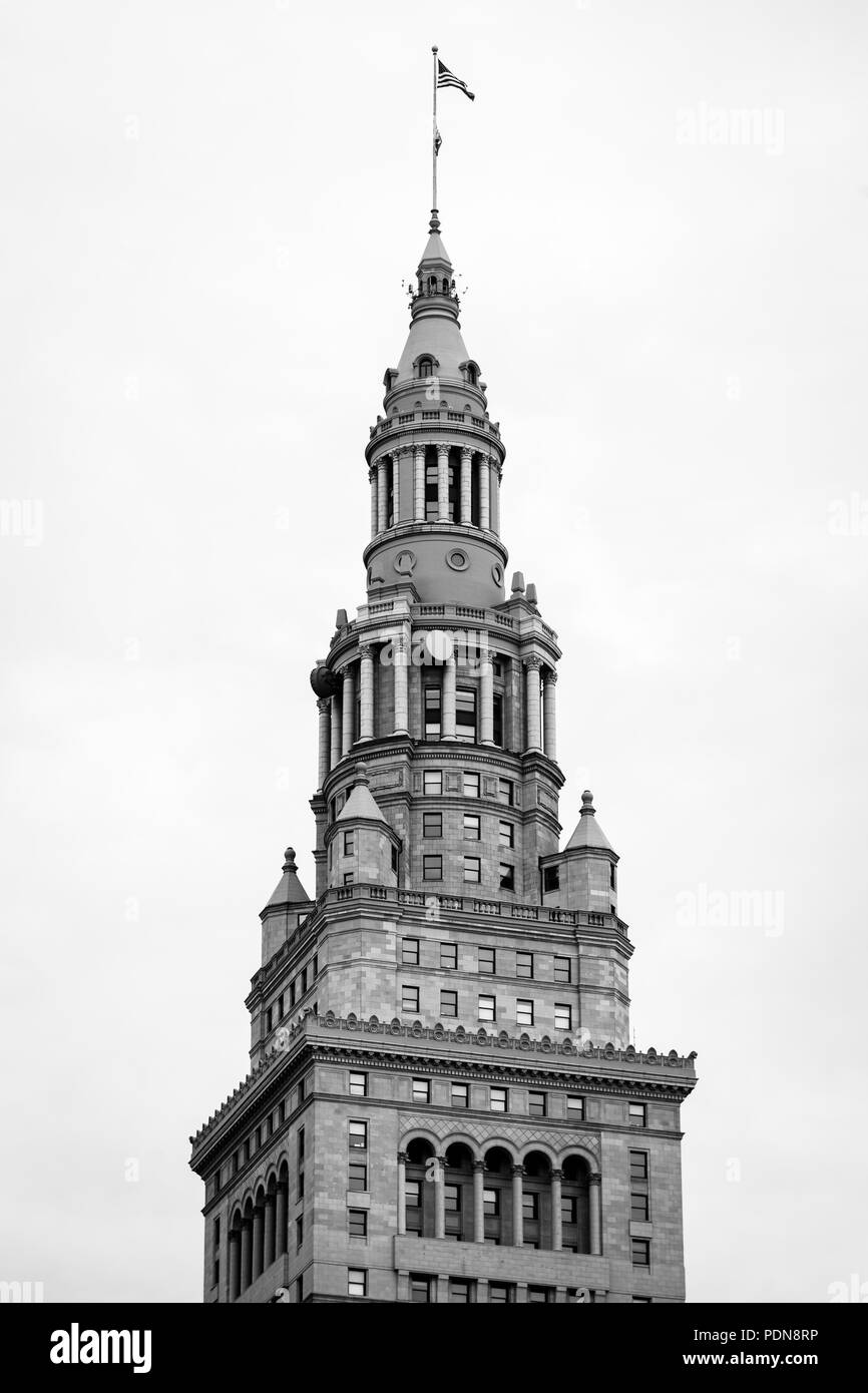 Il Terminal Tower, in downtown Cleveland Ohio Foto Stock