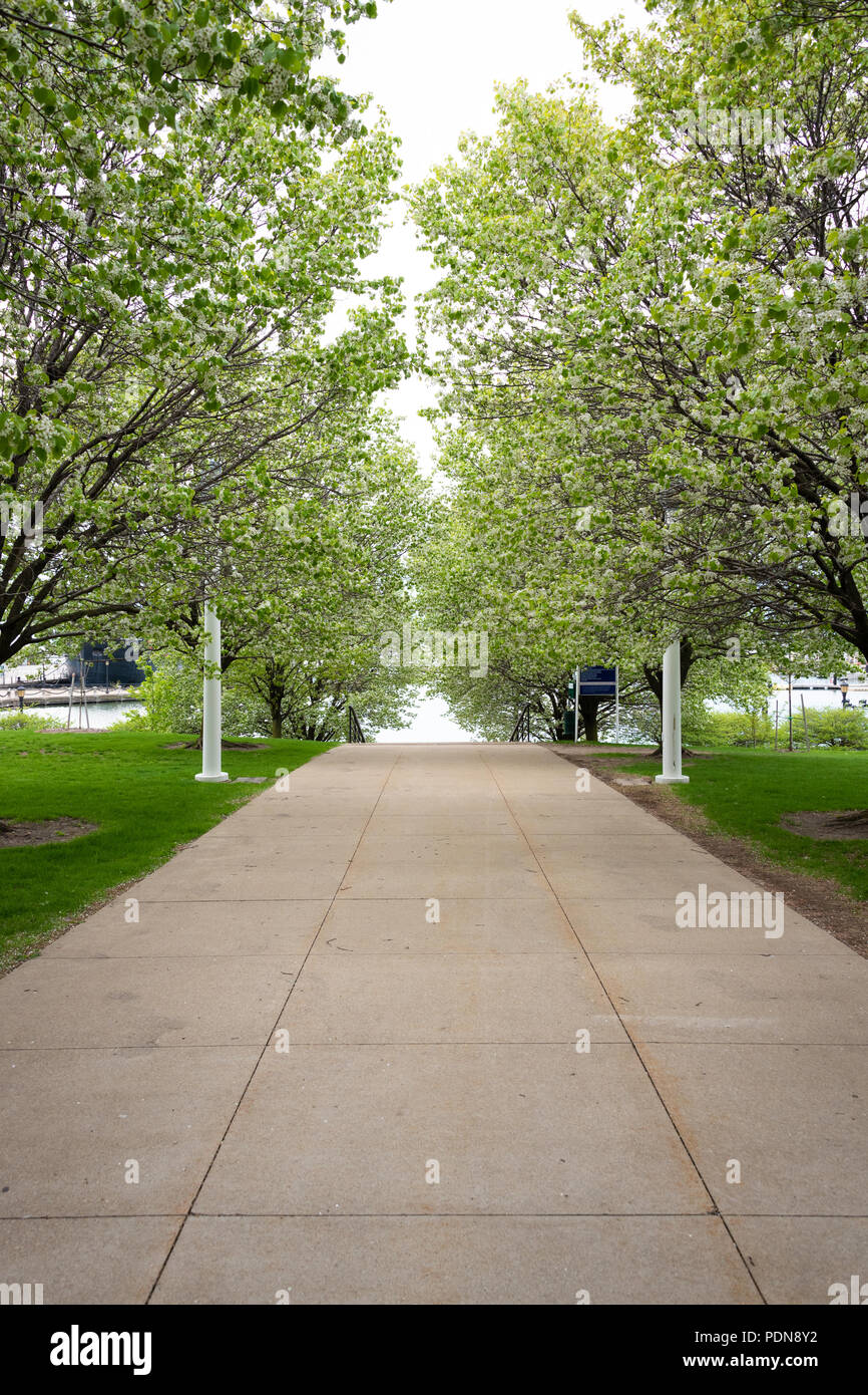 Passerella per il lungomare in Cleveland Ohio Foto Stock