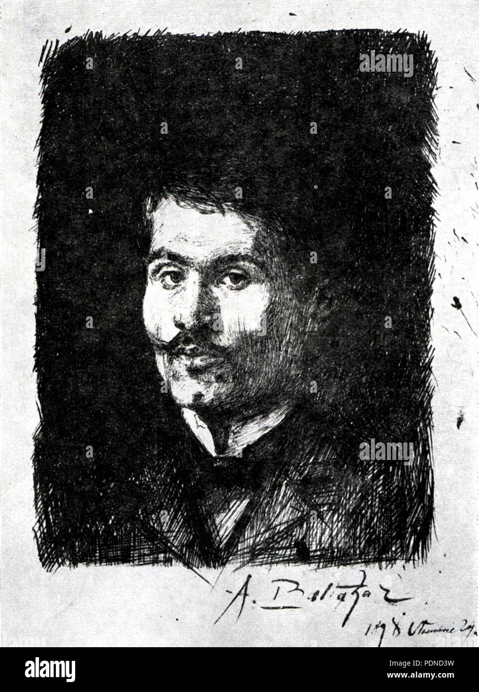 Apcar Baltazar - Autoportret 1898. Foto Stock