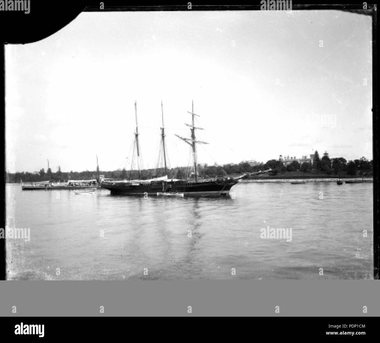 313 La steam yacht ST GEORGE ancorata in una fattoria Cove, Sydney Harbour (8136977972) Foto Stock