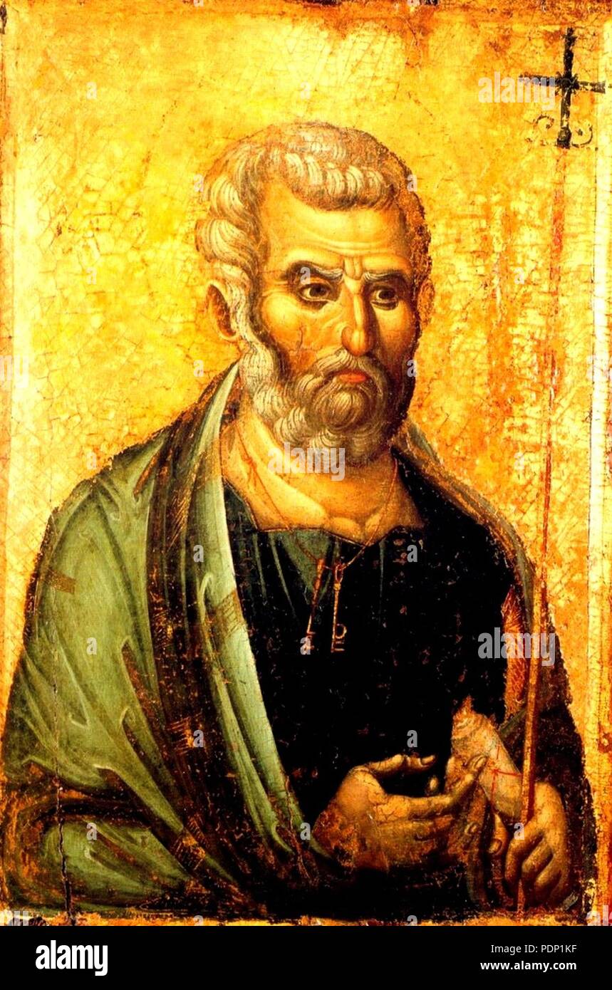 Apostolo Pietro - XIII secolo icona. Foto Stock