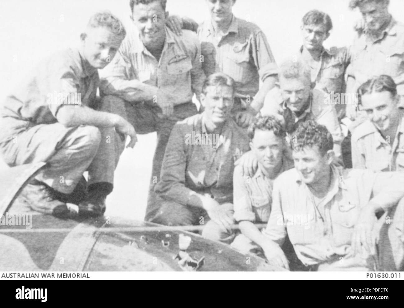 5 20 Squadron RAAF Catalina equipaggio AWM P01630.011 Foto Stock