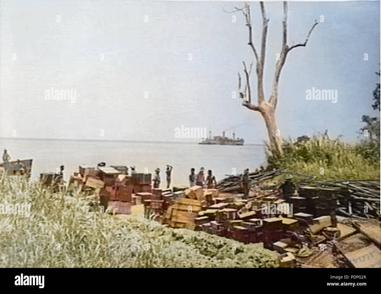 30 Cape Hoskins, prima Battlle di alloggiamento aperto (colore) Foto Stock