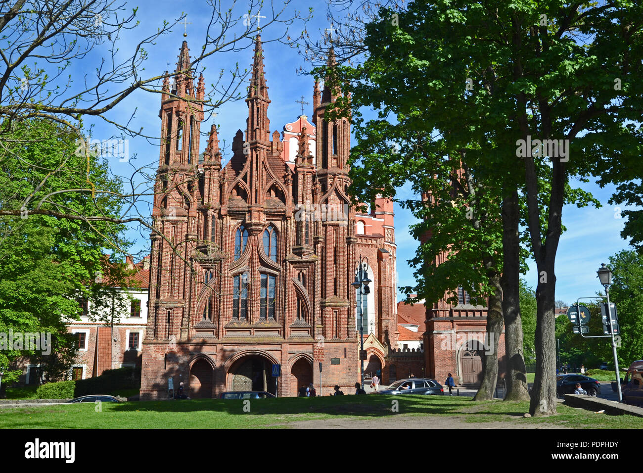 St Annes Chiesa di Vilnius Foto Stock