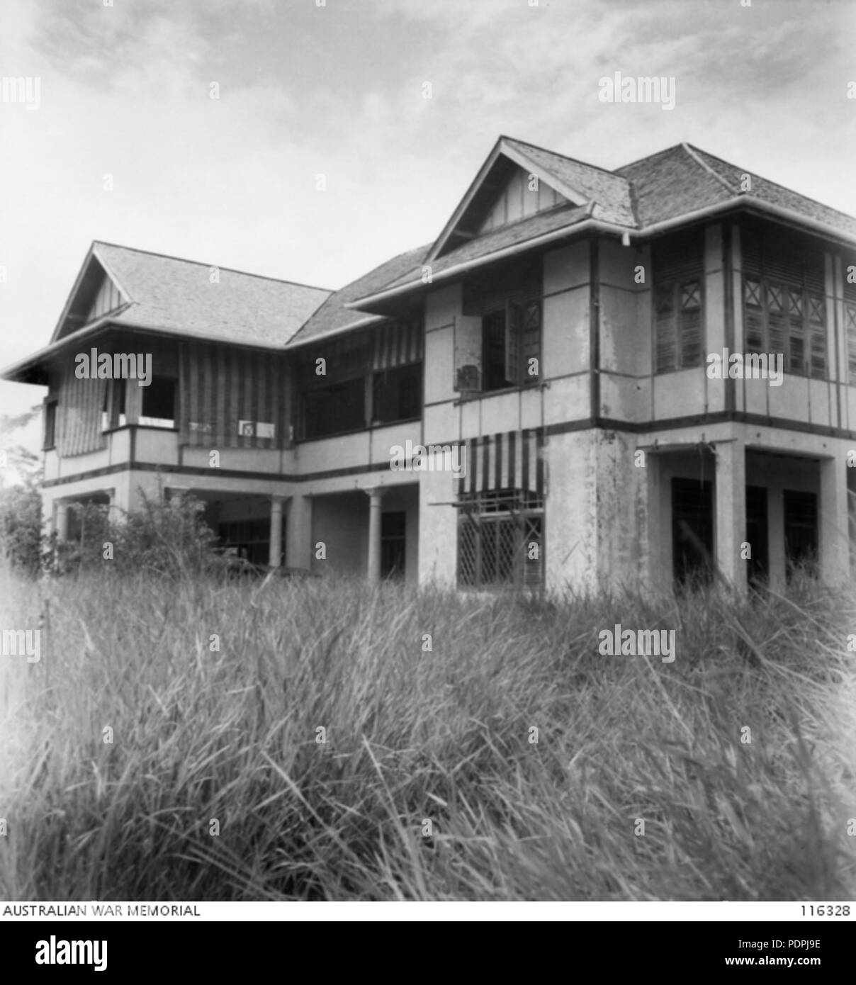 46 ex British Residency Edificio, Miri (AWM 116328) Foto Stock