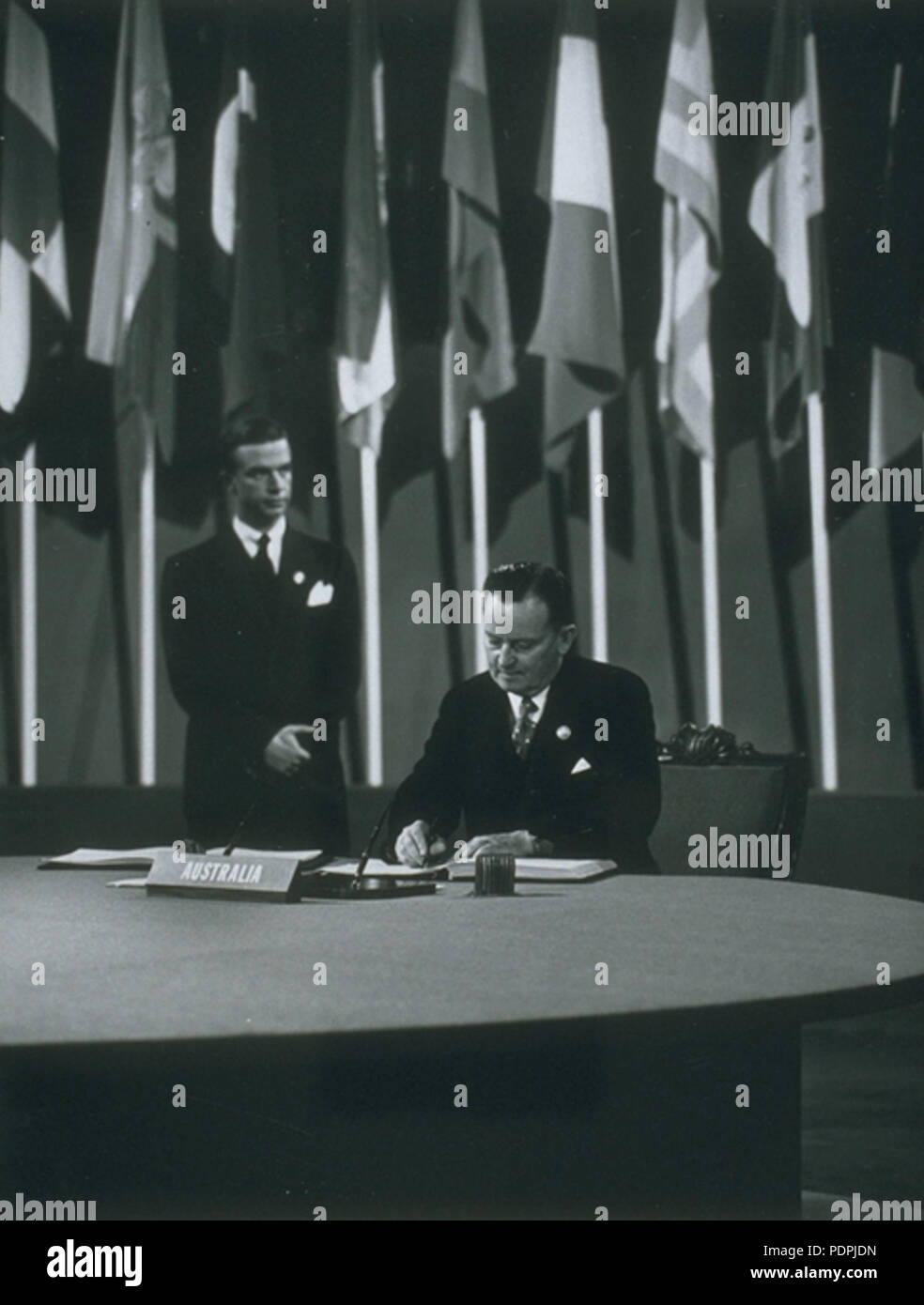 47 Frank Forde firma della Carta delle Nazioni Unite Foto Stock