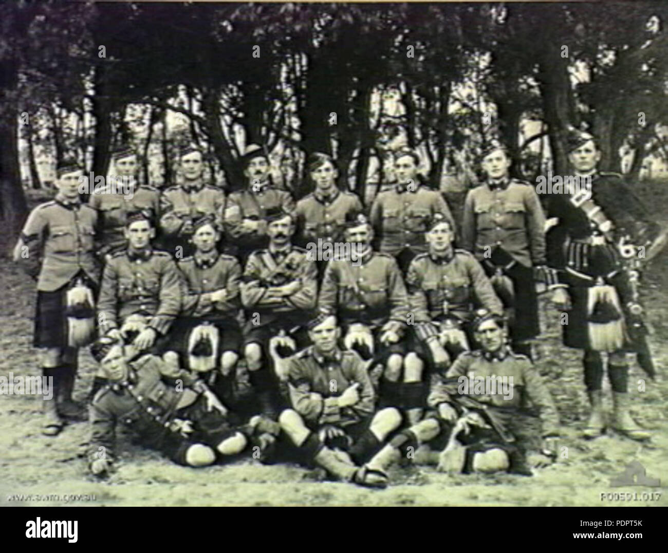 7 52nd australiano battaglione di fanteria (Vittoriano reggimento scozzese) 1914 Foto Stock