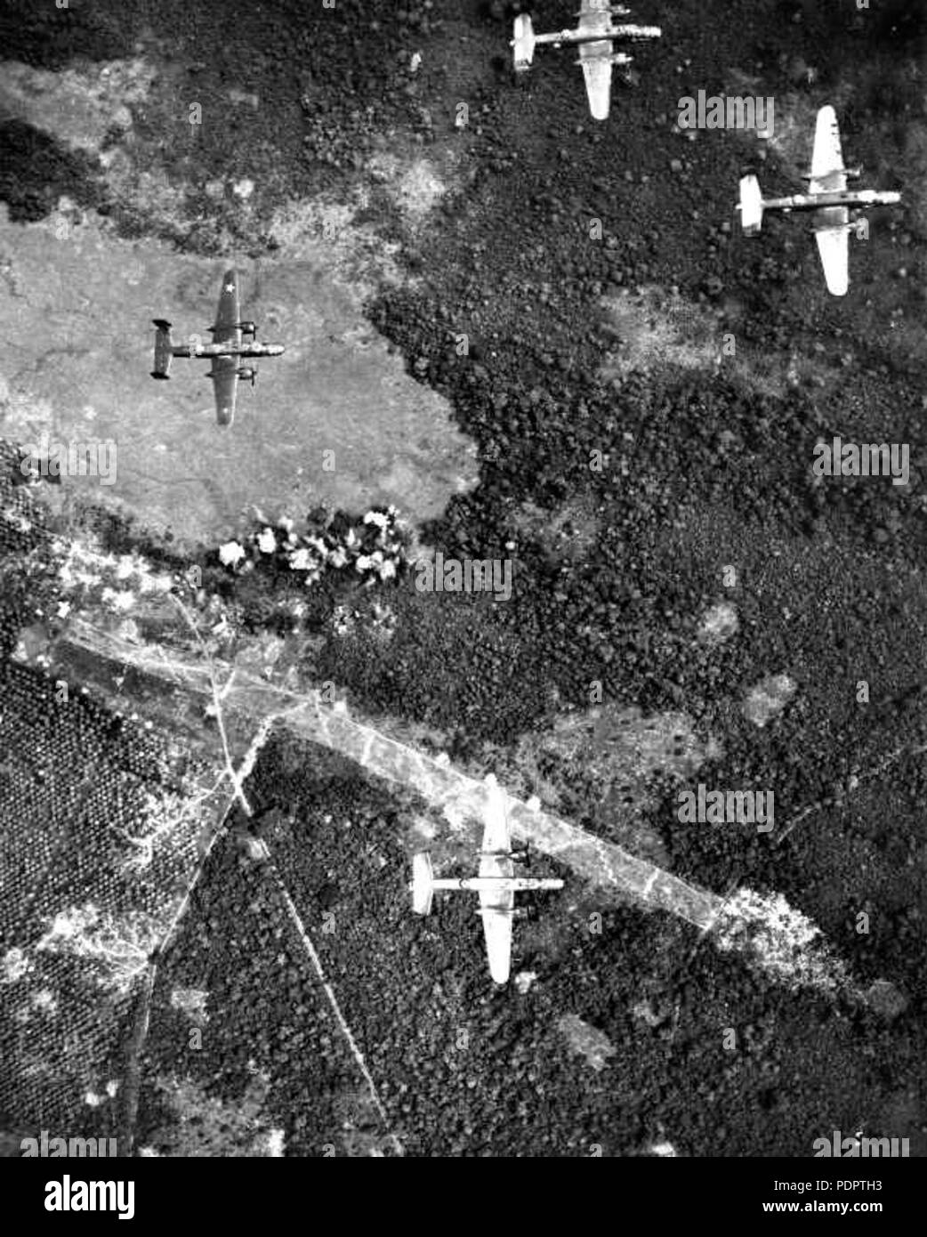 10 bombardamenti aerei di Lae DURANTE LA SECONDA GUERRA MONDIALE Foto Stock