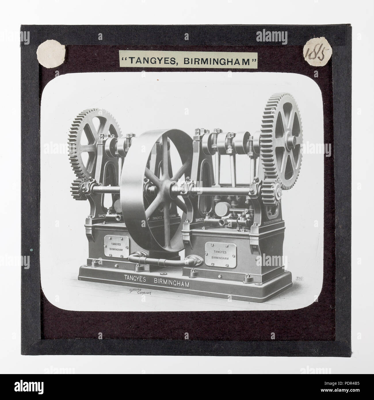 78 lantern slide - Tangyes Ltd, Six-Throw verticale della pompa a pressione , circa 1910 Foto Stock