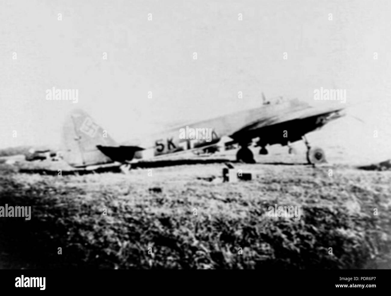 74 Junkers Ju 88A KG 3 sul terreno Foto Stock