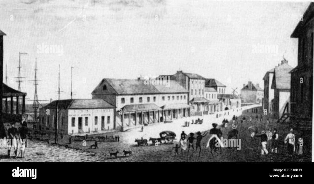 81 inferiore di George Street Sydney 1828 Foto Stock
