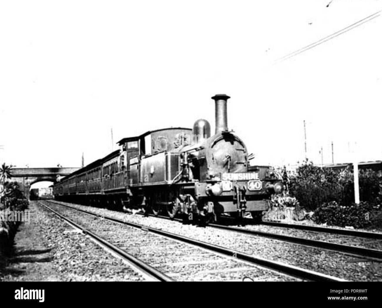 85 Melbourne-a vapore di bolina suburban Foto Stock