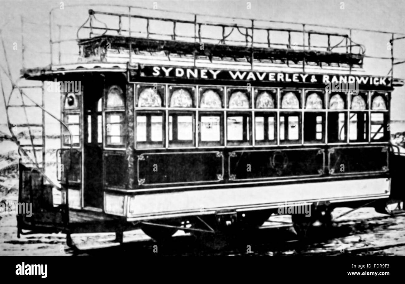 92 NSWGT Cavallo Tram su Elizabeth Street tram Foto Stock