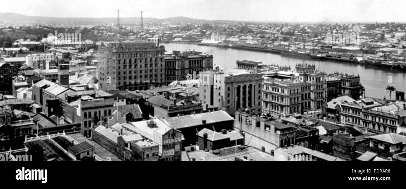 102 Queensland archivi di stato 148 Brisbane guardando a sud est dal Brisbane City Hall clock tower verso South Brisbane c 1932 Foto Stock