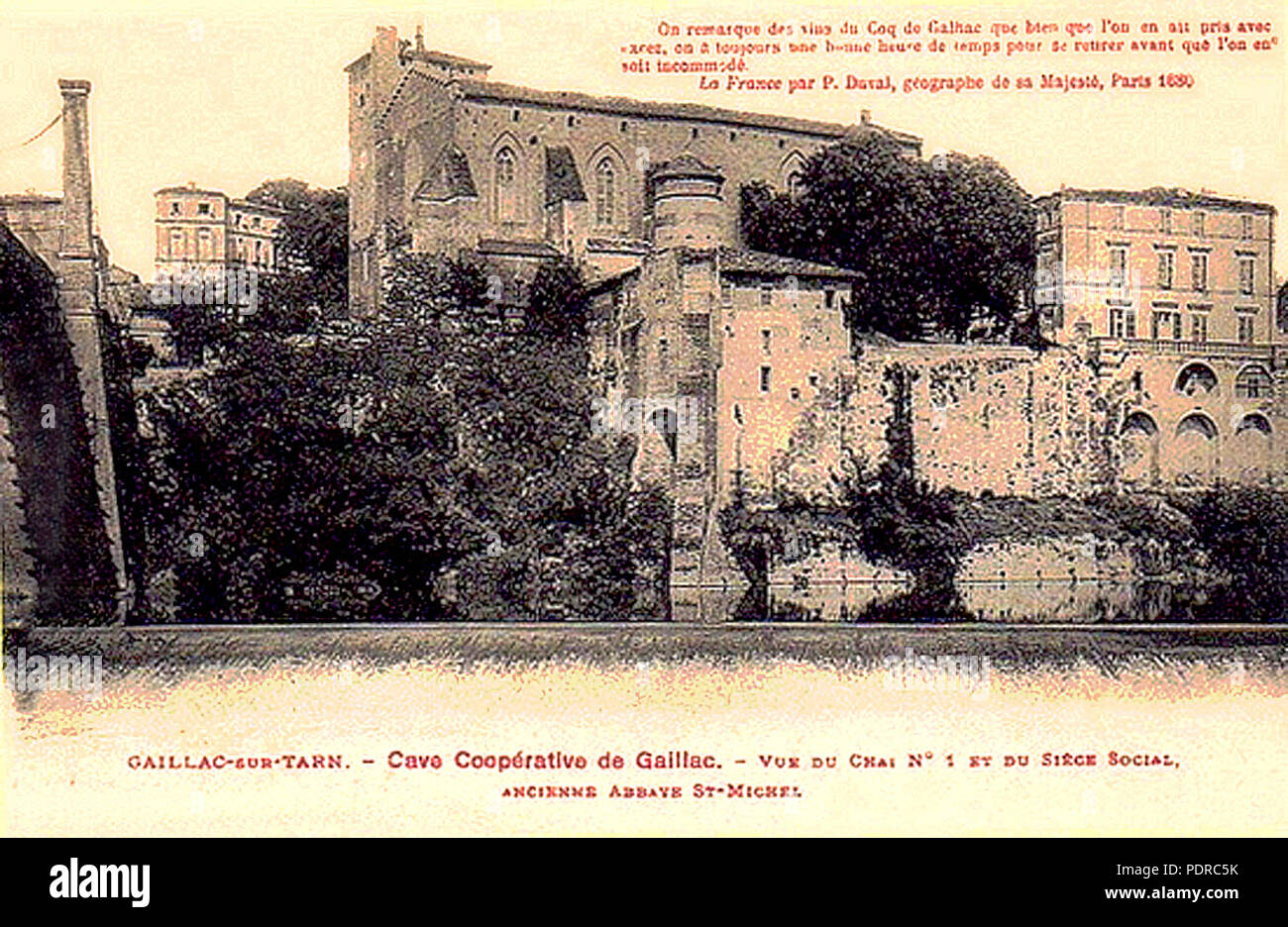 8 Abbaye Saint-Michel de Gaillac Cave coopérative vue du chai n° 1 et siège social Foto Stock