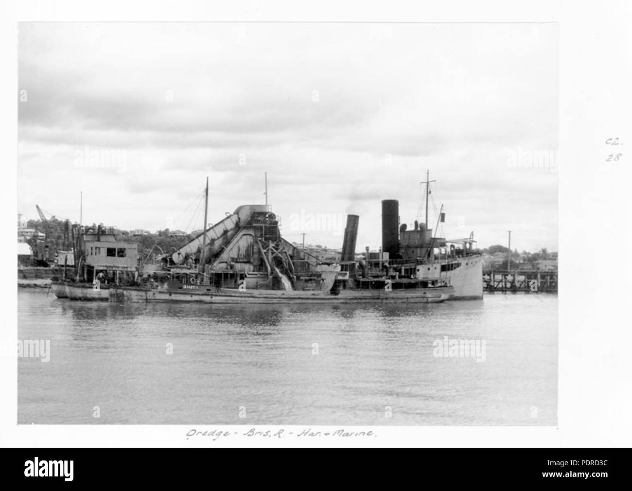 113 Queensland Archivi di Stato 4075 Draghe Fiume Brisbane c 1949 Foto Stock